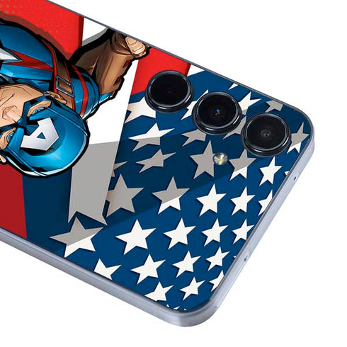 Marvel Captain America Action Pose Galaxy A35 5G Skin
